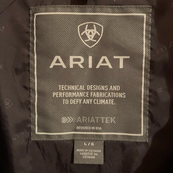 AriatTek insulated puffer jacket Womens Large Dark Grey - Picture 8 of 9